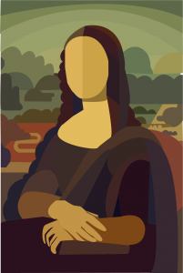 Illustration d'un dessin de la joconde sans visage